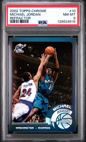 2002 Topps Chrome Michael Jordan Refractor PSA 8 