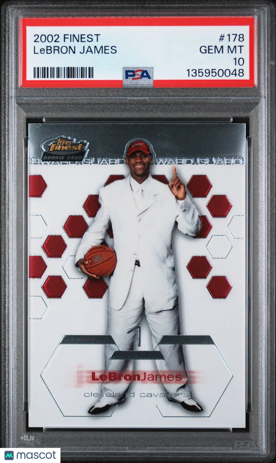 2002 Topps Finest LeBron James RC Rookie #178 PSA 10 