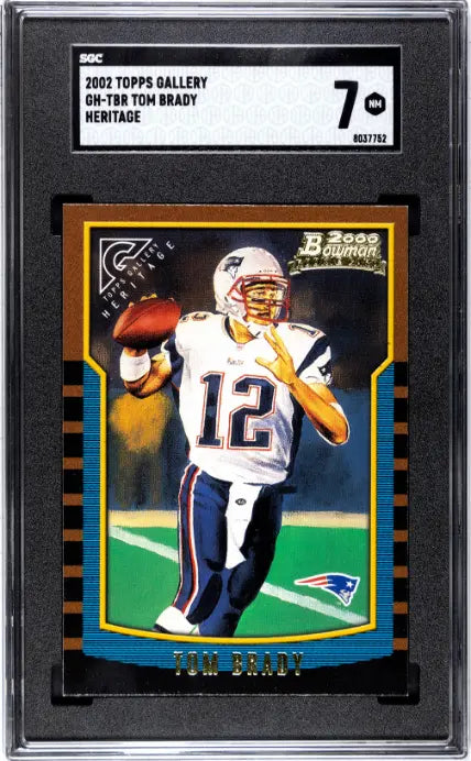 2002 Topps Gallery Heritage Tom Brady SGC 7 
