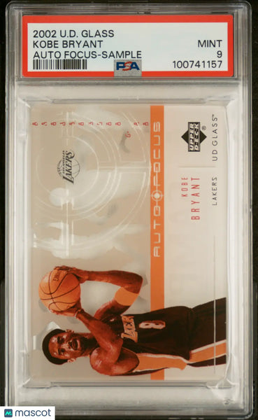 UD Inspirations Kobe Bryant カード 2002 Upper Deck Glass Auto Focus Kobe Bryant Sample PSA 9
