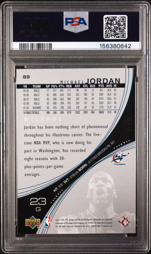2002 Upper Deck SPx Michael Jordan PSA 9 