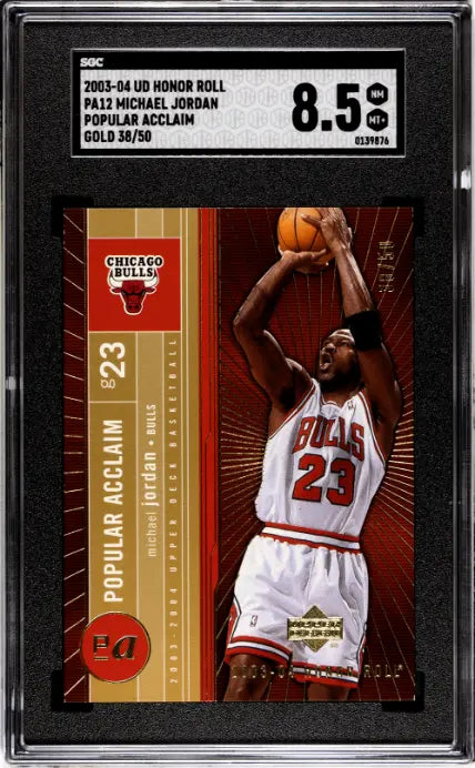 2003-04 Upper Deck Honor Roll Michael Jordan Popular Acclaim Gold /50 SGC 8.5 
