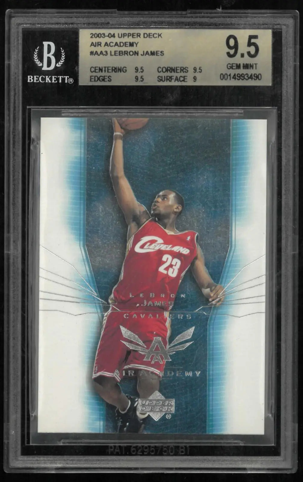 2003-04 Upper Deck Rookie LeBron James Air Academy RC Holo BGS 9.5 