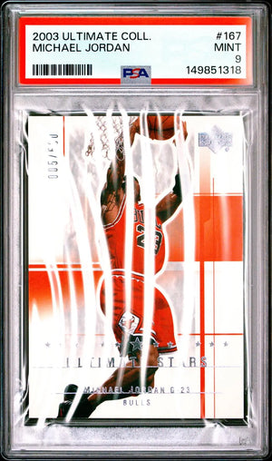 2003-04 Upper Deck Ultimate Collection Michael Jordan Ultimate Stars /500 PSA 9 