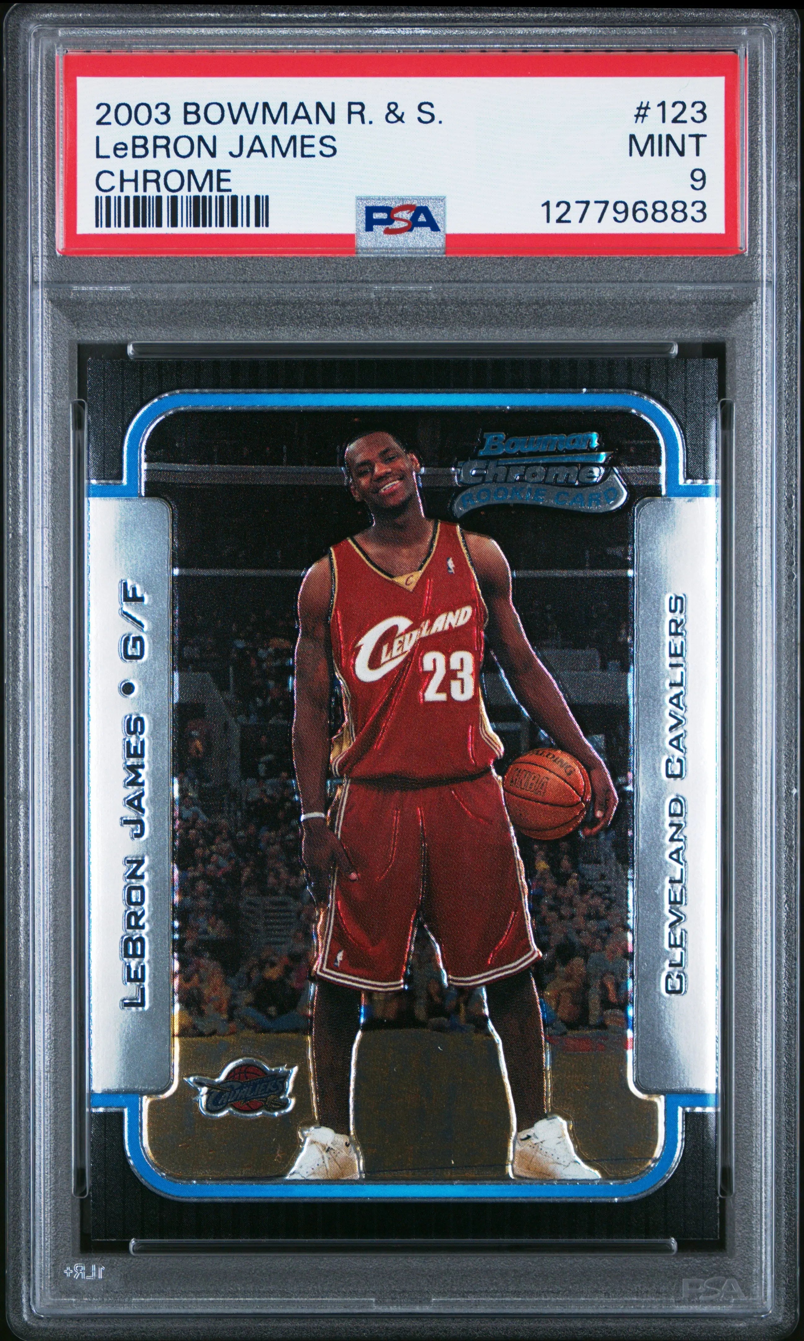2003 Bowman Rookies & Stars LeBron James Chrome RC PSA 9 