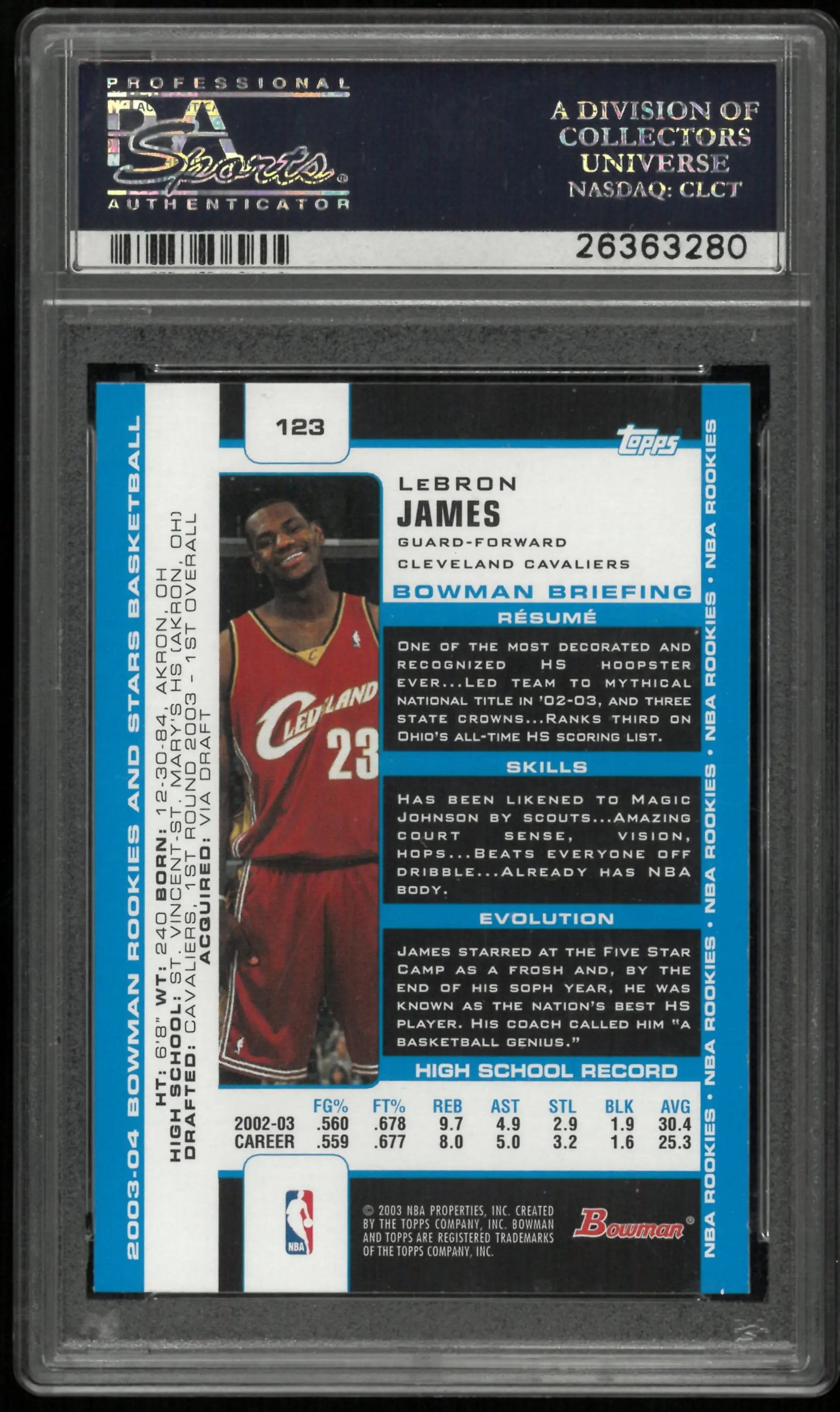 超お宝 2003 Bowman Sig LeBron James RC 1250 超お宝 2003 Bowman Sig LeBron James RC 1250 超お宝 2003
