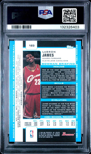 2003 Bowman Topps NBA Basketball Rookies & Stars Lebron James RC PSA 8 