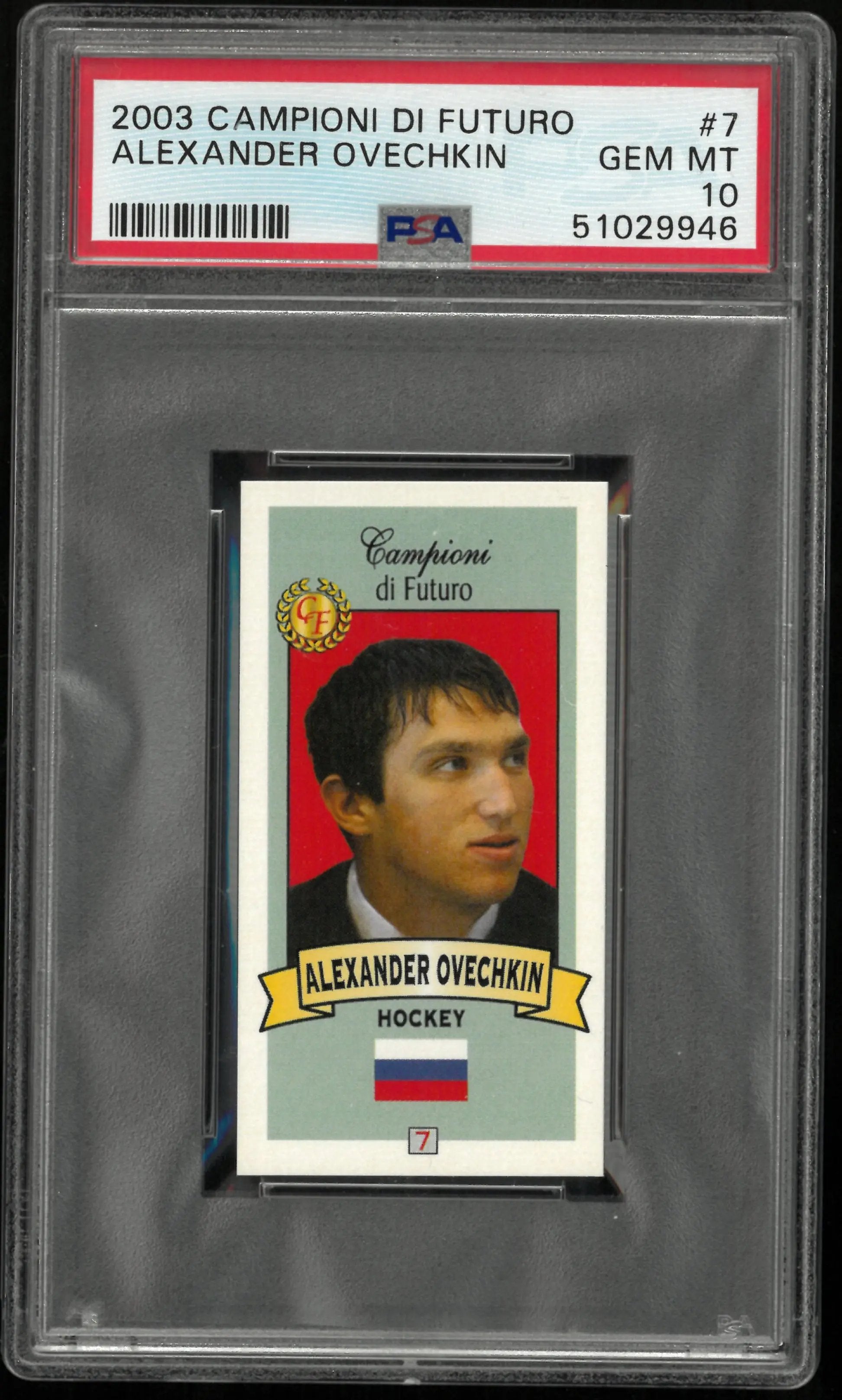 2003 Campioni DI Futuro Alexander Ovechkin #7 PSA 10 