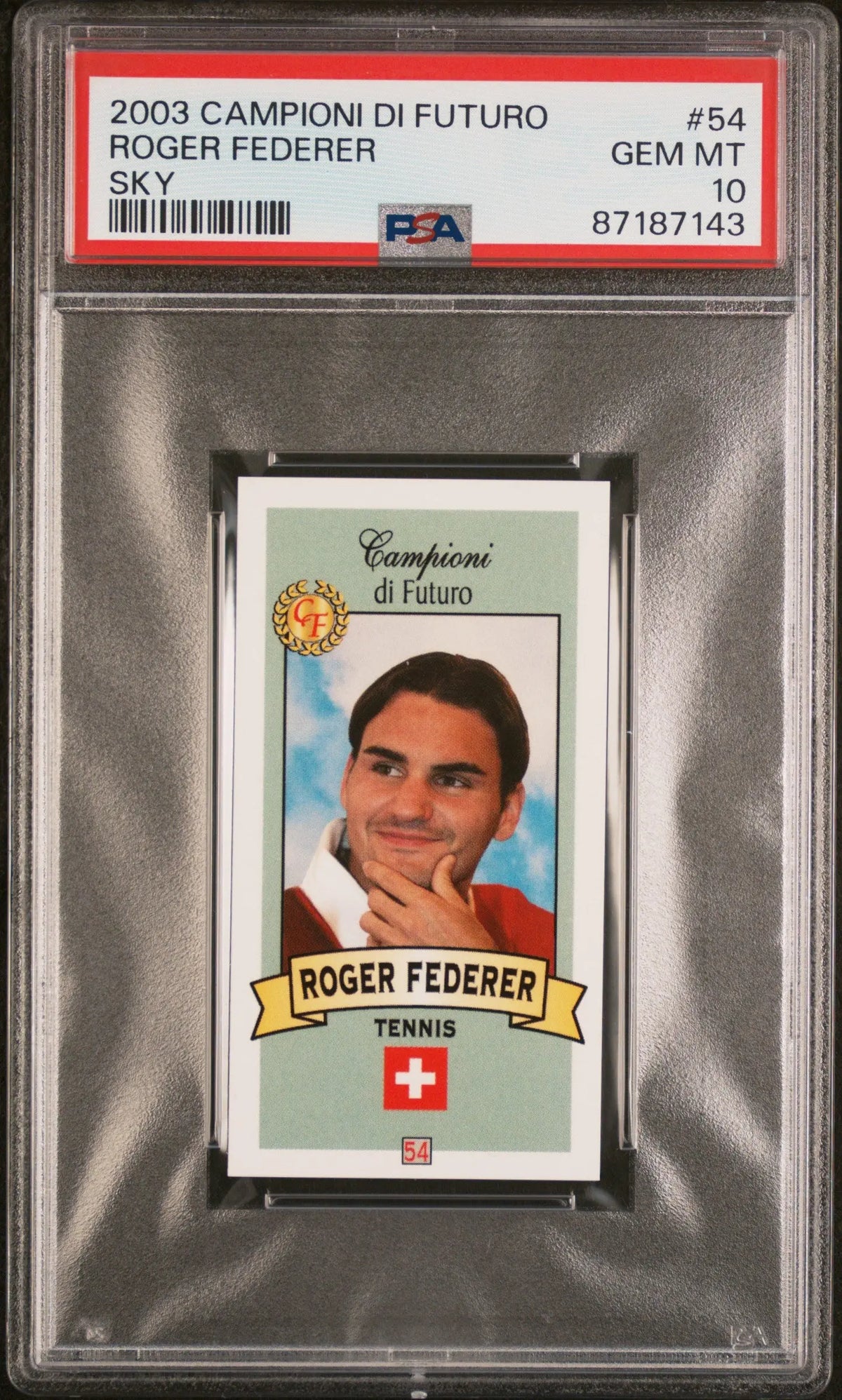 2003 Campioni Di Futuro #54 Roger Federer Sky PSA 10 