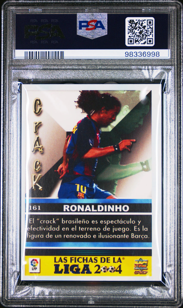 2003 Mundi Cromo Las Fichas De La Liga Ronaldinho #161 PSA 9 