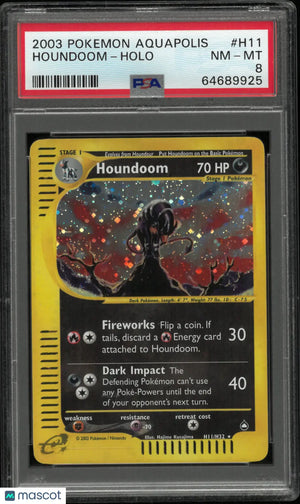 2003 Pokemon Aquapolis Houndoom Holo H11/H32 PSA 8 