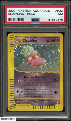 2003 Pokemon Aquapolis Slowking Holo Swirl H22/H32 PSA 7 