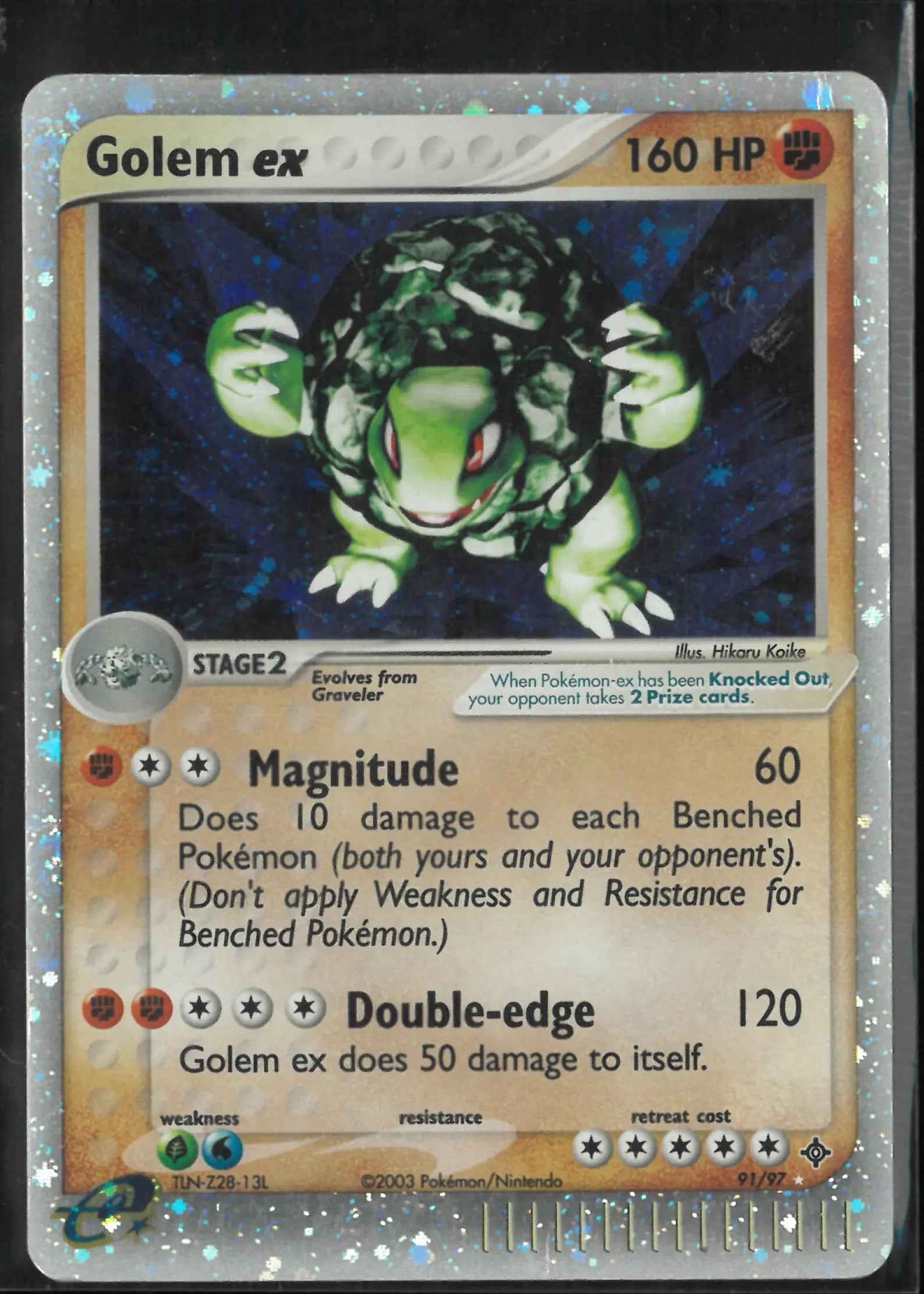 2003 Pokemon Dragon Golem ex 91/97 