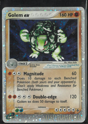 2003 Pokemon Dragon Golem ex 91/97 