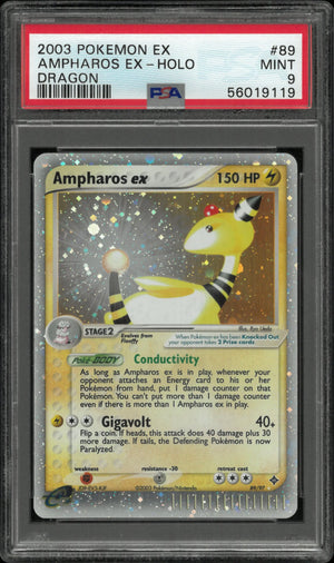 2003 Pokemon EX Dragon Ampharos EX Holo 89/97 PSA 9 