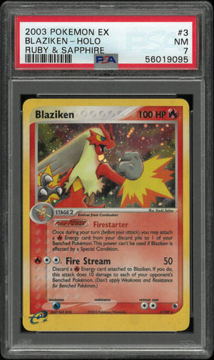 2003 Pokemon EX Ruby & Sapphire Blaziken Holo 3/109 PSA 7 