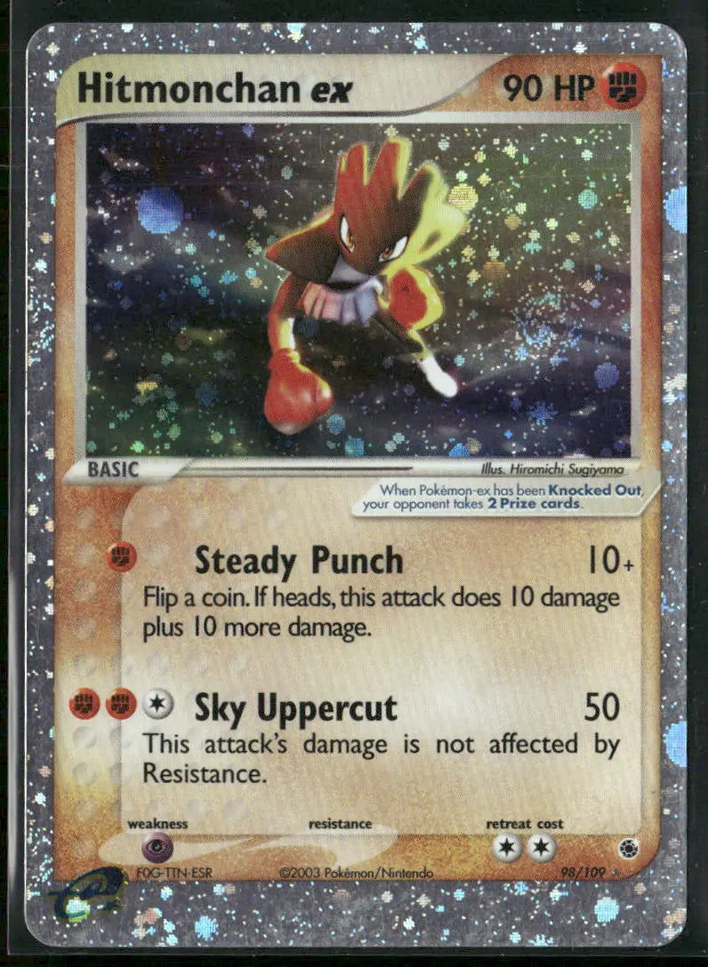 2003 Pokemon EX Ruby & Sapphire Ultra Rare Hitmonchan ex 98/109 LP 