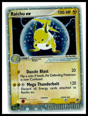 2003 Pokemon EX Sandstorm Raichu ex 98/100 LP 
