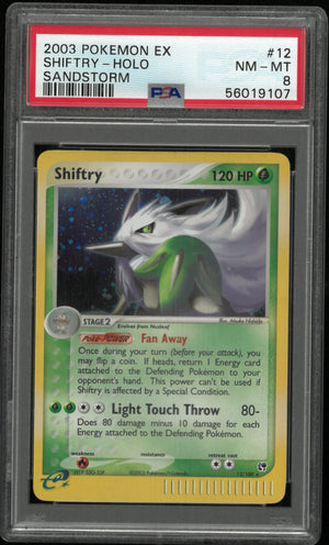 2003 Pokemon EX Sandstorm Shiftry Holo Sandstorm 12/100 PSA 8 