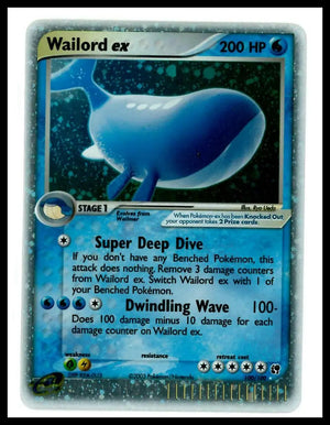 2003 Pokemon EX Sandstorm Wailord ex 100/100 LP 