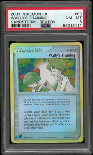 2003 Pokemon EX Sandstorm Wally's Training Sandstorm-Rev.Foil 89/100 PSA 8 Pop 6 