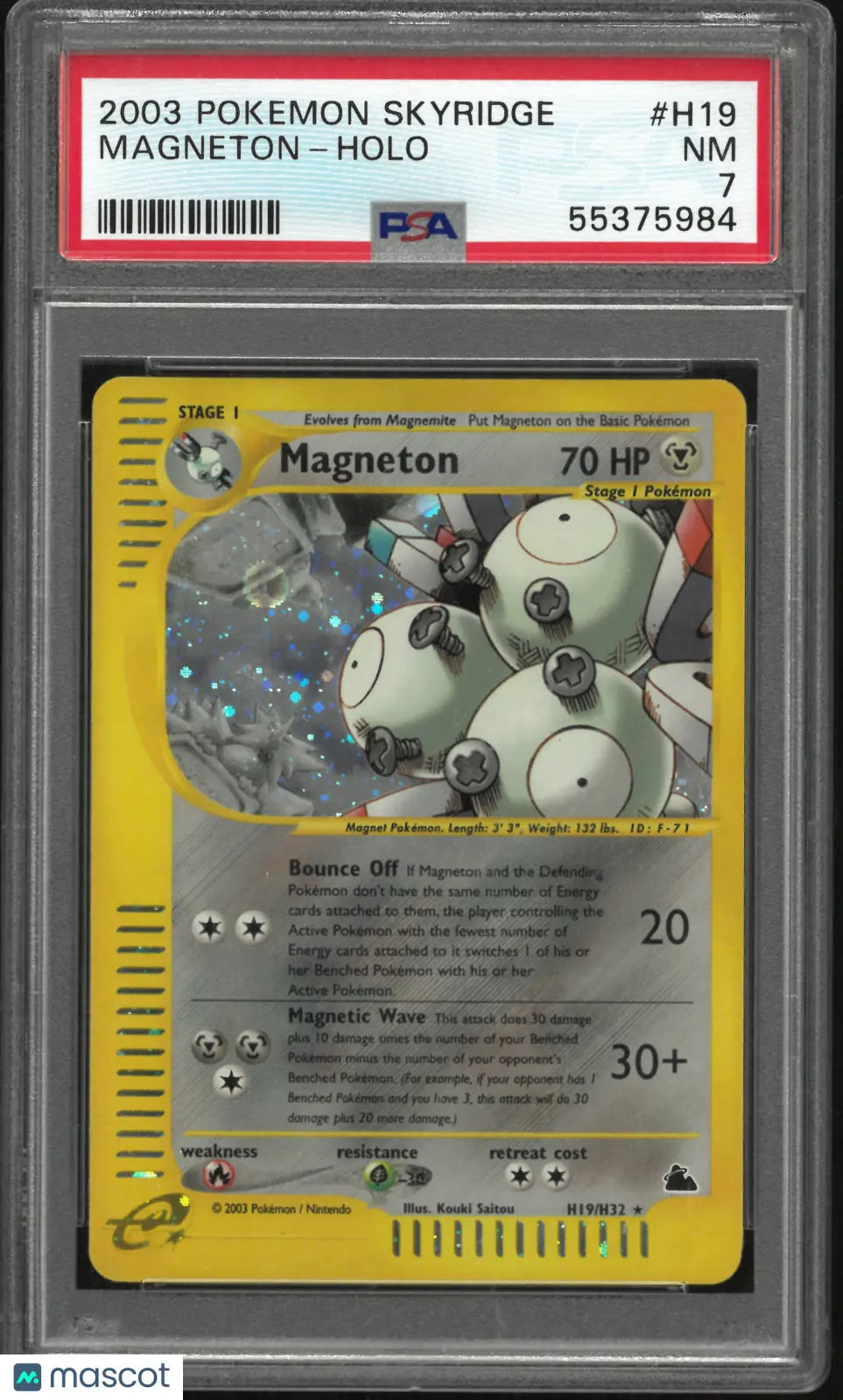 2003 Pokemon Skyridge Holo Rare Magneton H19/H32 PSA 7 