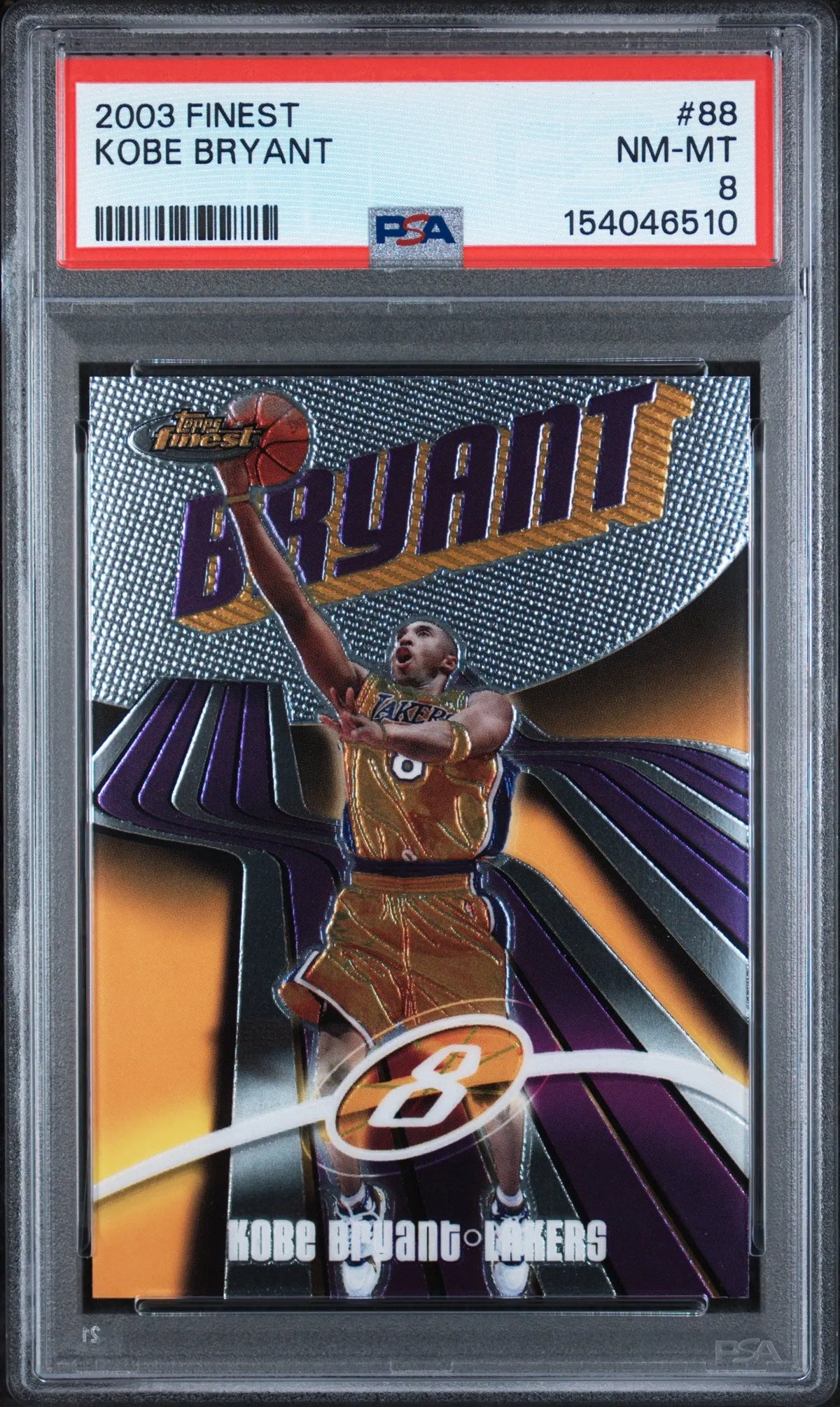 2003 Topps Finest Kobe Bryant PSA 8 