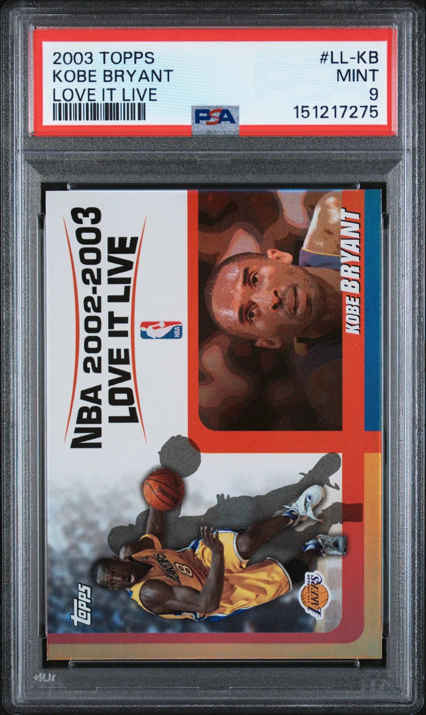 2003 Topps Love It Live Kobe Bryant PSA 9 