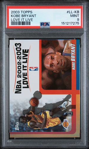 2003 Topps Love It Live Kobe Bryant PSA 9 