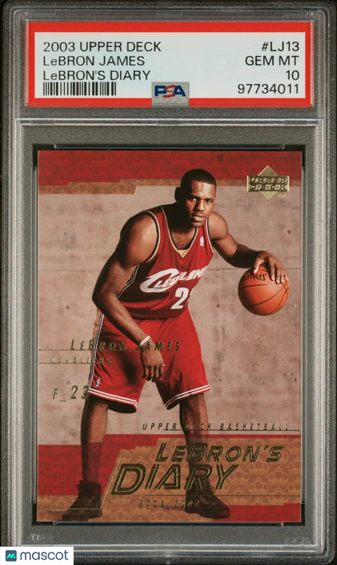 Buy 2003 Upper Deck LeBron James Diary Card PSA 10
