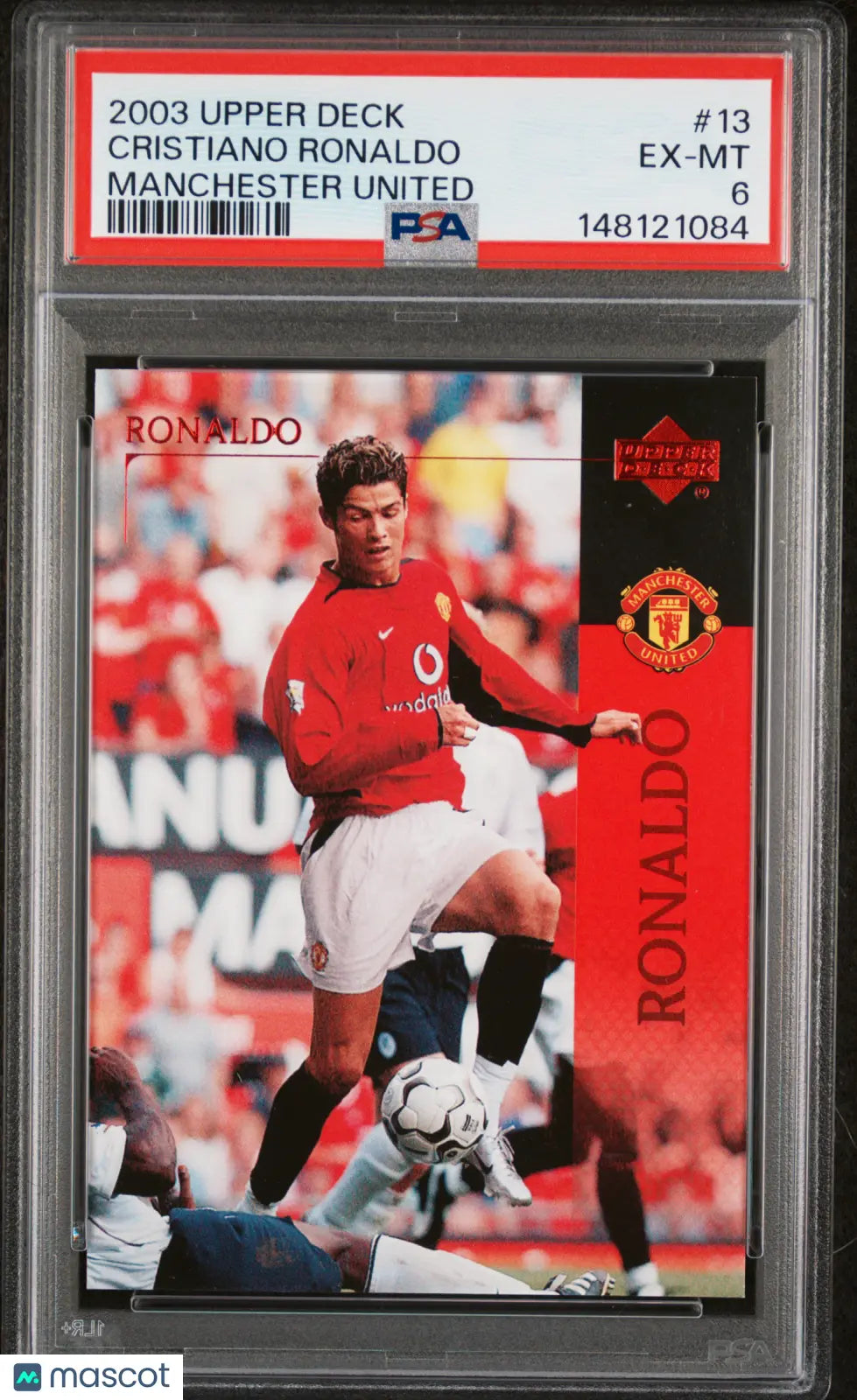 2003 Upper Deck Manchester United Red Jersey Cristiano Ronaldo #13 PSA 6 