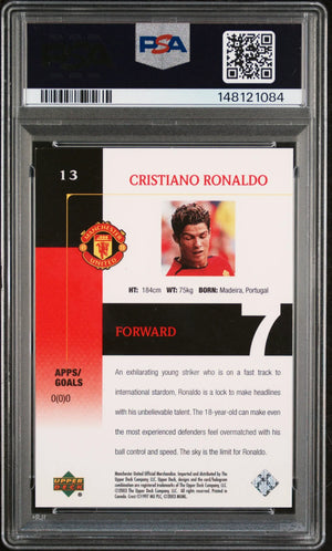 2003 Upper Deck Manchester United Red Jersey Cristiano Ronaldo #13 PSA 6 