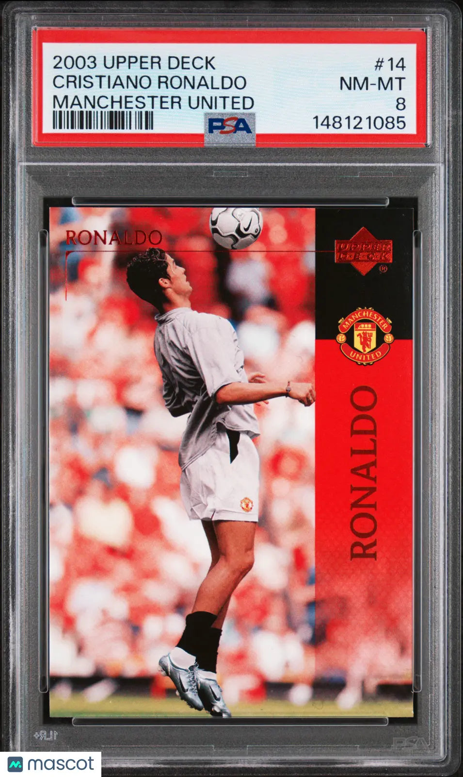 2003 Upper Deck Manchester United White Jersey Cristiano Ronaldo #14 PSA 8 
