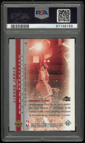 2003 Upper Deck Rookie Phenomenal Beginnings LeBron James RC PSA 9 