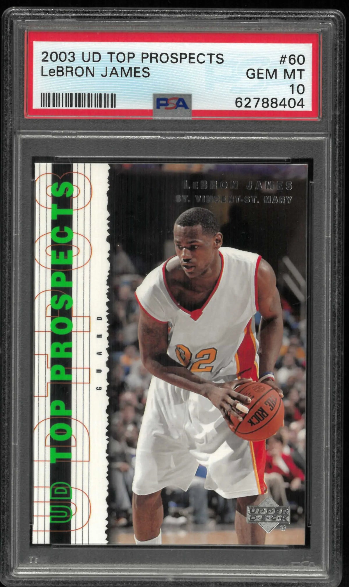 2003 Upper Deck Top Prospects Lebron James PSA 10 