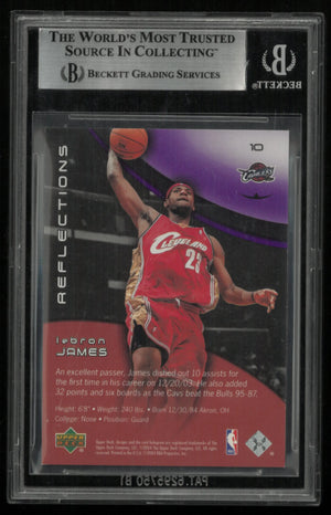 2003 Upper Deck Triple Dimensions Reflections Amethyst LeBron James BGS 8 