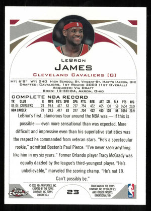 2004-05 Topps Chrome Basketball LeBron James 