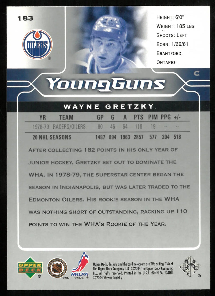 2004-05 Upper Deck Young Guns Retro Wayne Gretzky 