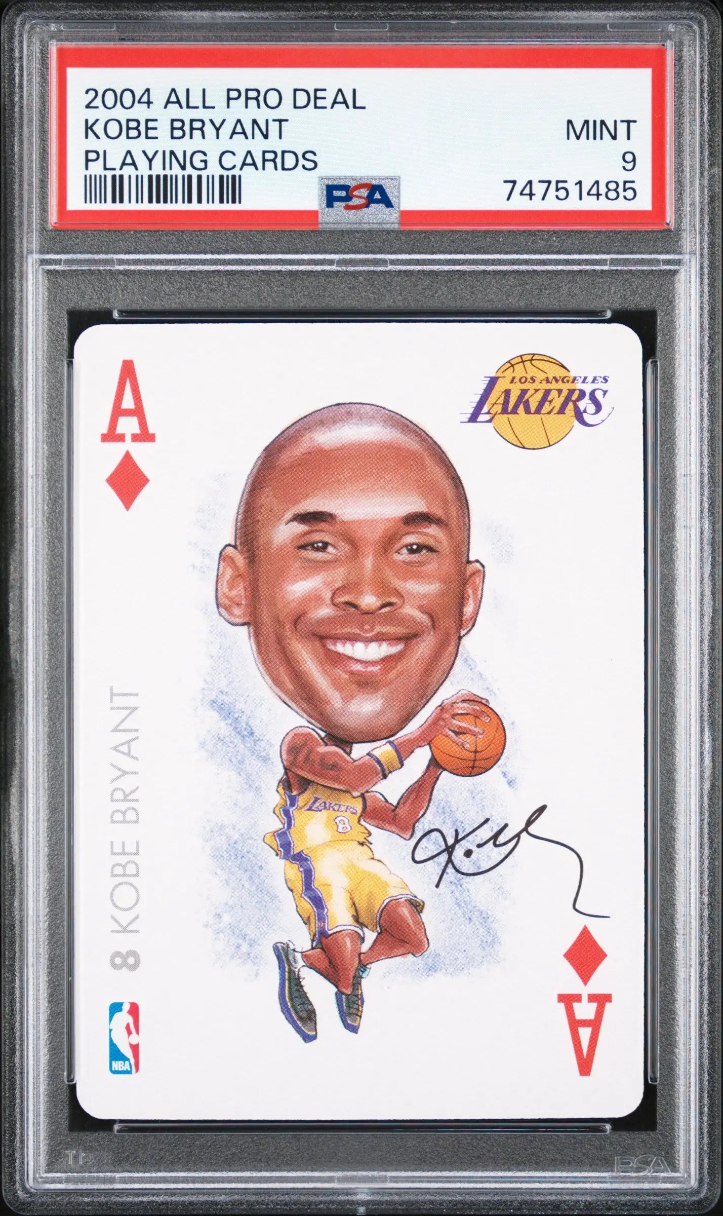 2004 All Pro Deal Playing Cards Kobe Bryant PSA 9 LAKERS 