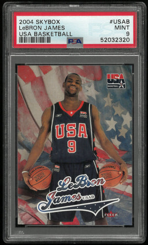 2004 Fleer Skybox USA Basketball LeBron James  PSA 9 
