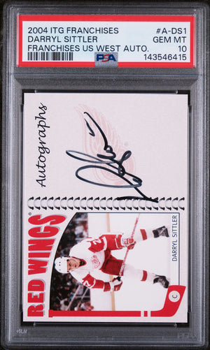 2004 In The Game Franchises Us West Autographs Darryl Sittler Auto PSA 10 Pop 2 