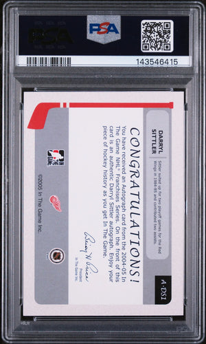 2004 In The Game Franchises Us West Autographs Darryl Sittler Auto PSA 10 Pop 2 
