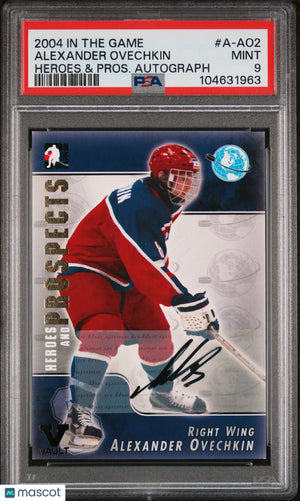2004 In The Game Heroes & Prospects Autographs Alexander Ovechkin RC PSA 9 