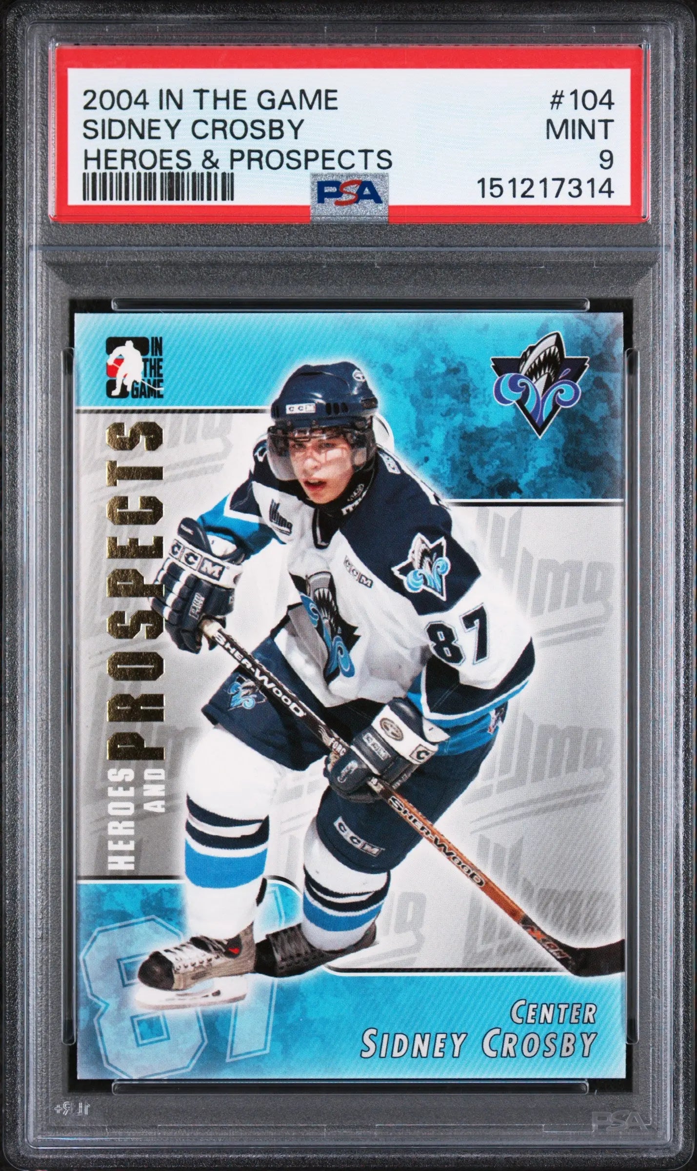 2004 In The Game Heroes & Prospects Sidney Crosby  PSA 9 