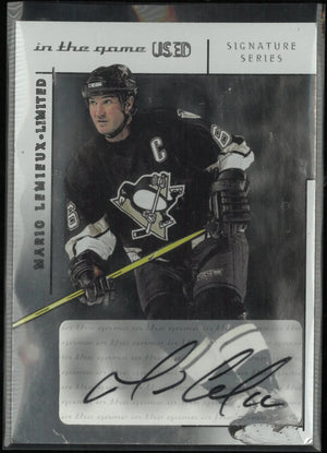 2004 In The Game Signature Series Autograph Mario Lemieux Auto 