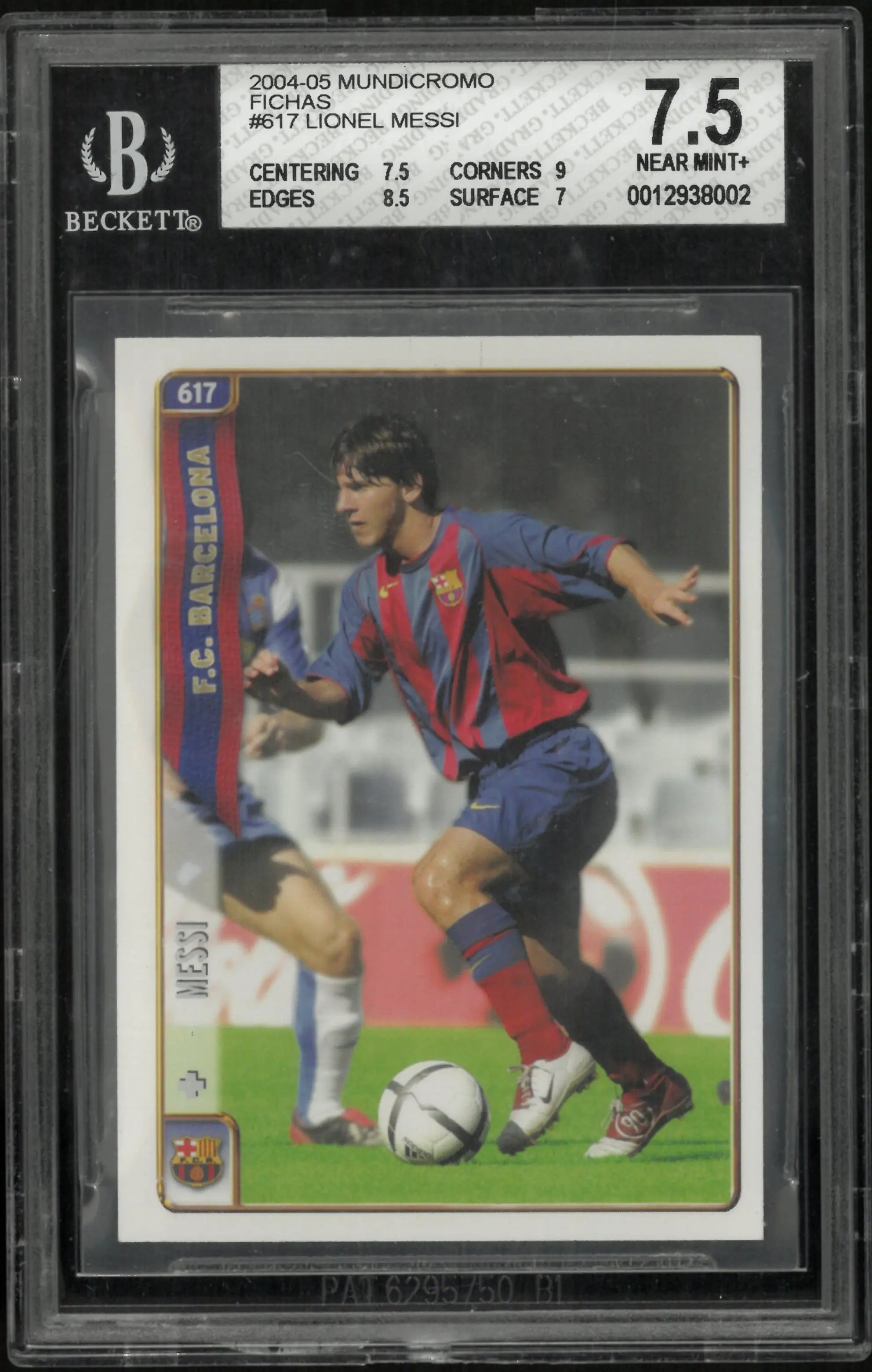2004 Mundicromo Fichas Lionel Messi #617 BGS 7.5 