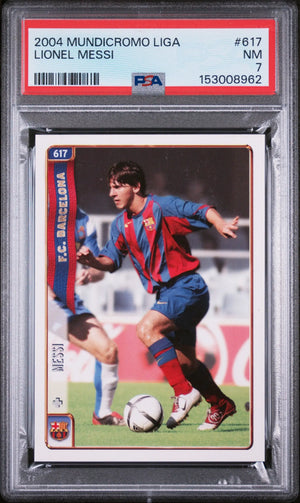 2004 Mundicromo Liga Rookie Lionel Messi RC PSA 7 