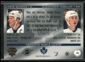 2004 Pacific Trading Luxary Suite Authentic Patch Mats Sundin/Alexander Mogilny /500 
