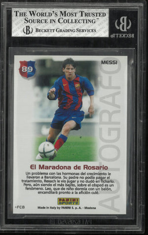 2004 Panini Mega Cracks Barca Campeon Spanish Lionel Messi RC Rookie #89 BGS 7.5 
