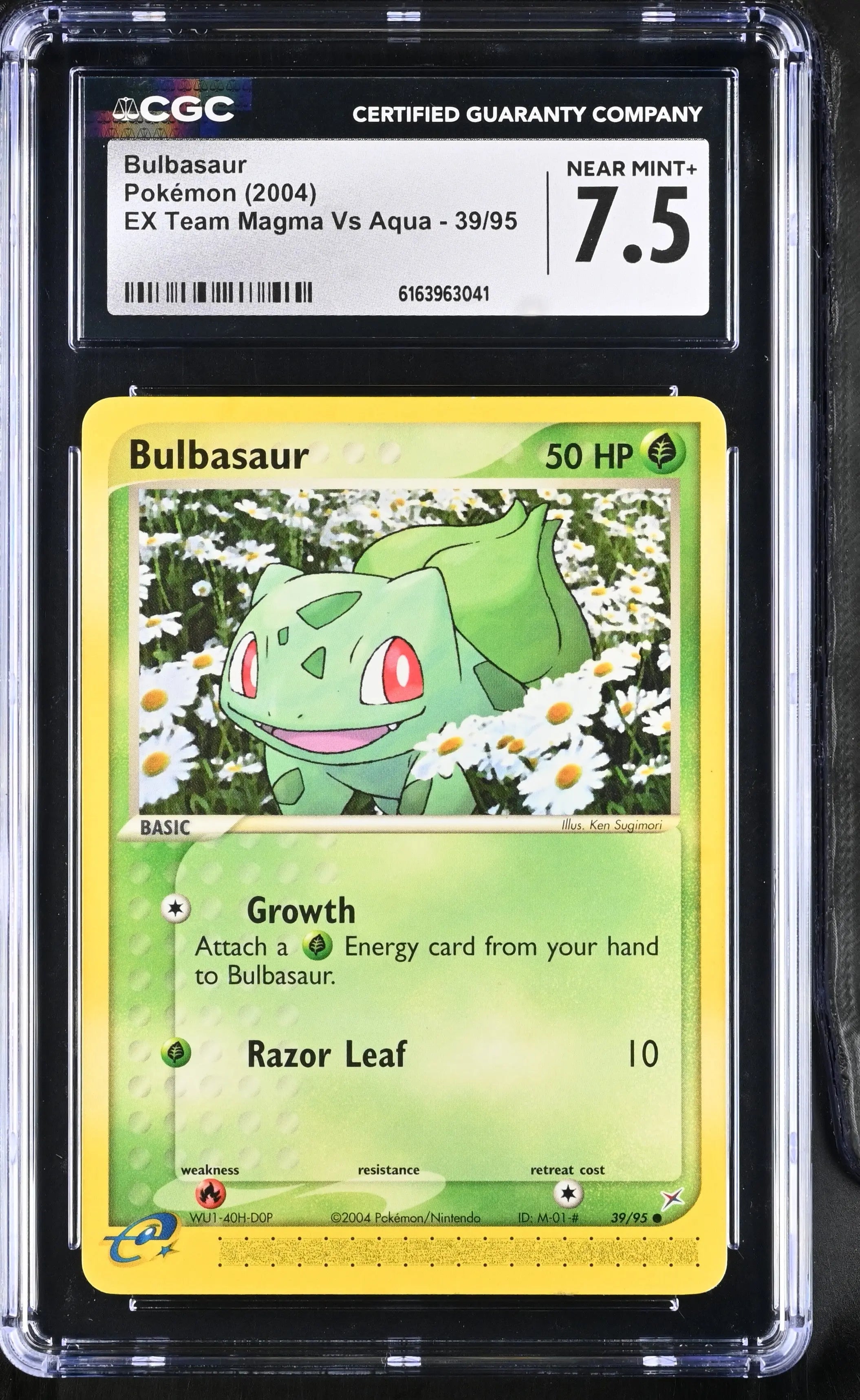2004 Pokemon EX Team Magma Vs Aqua Bulbasaur 39/95 CGC 7.5 